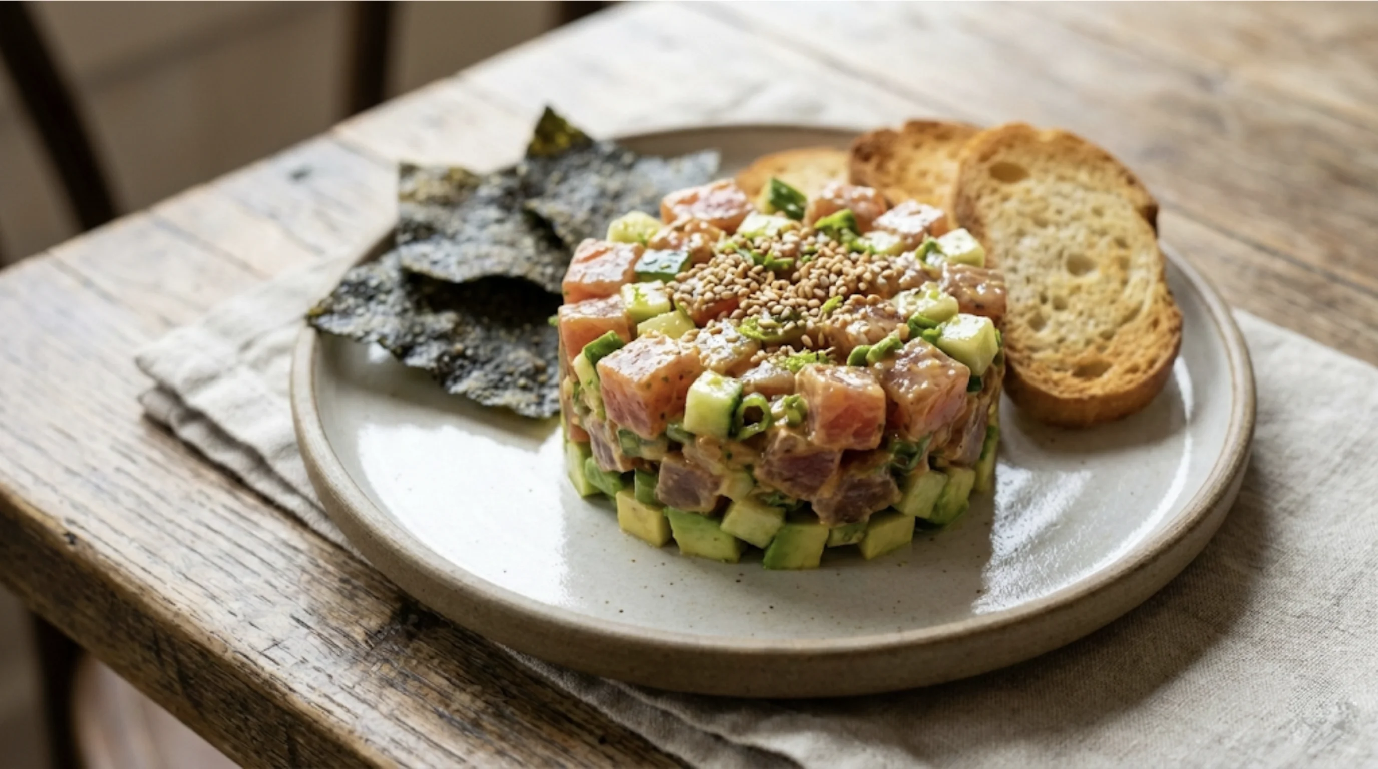 Spicy Sesame & Yuzu Tuna Tartare