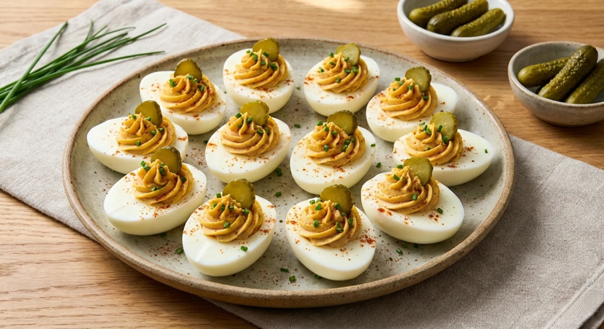 Double Deviled Eggs (Le Jambon)